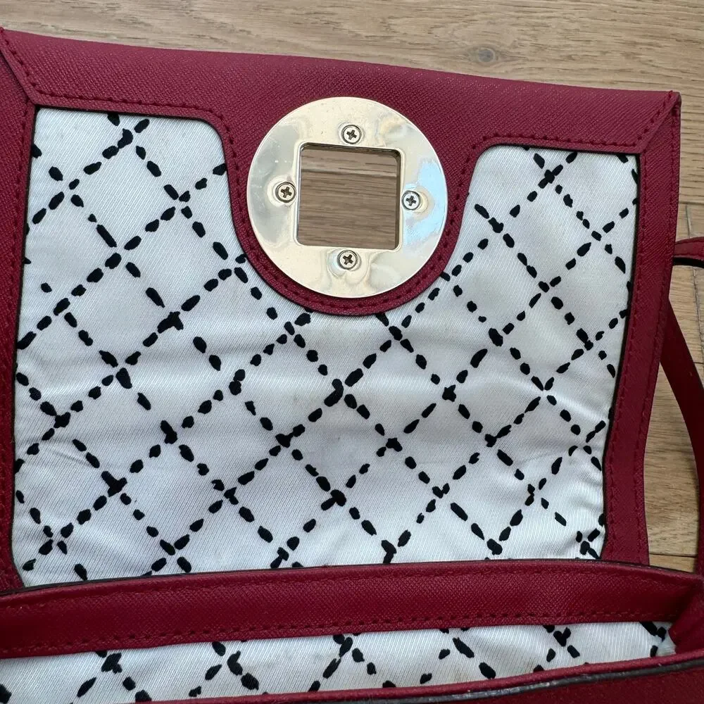 Kate Spade Red Leather Newberry Lane Crossbody Bag-Preppy/Glam